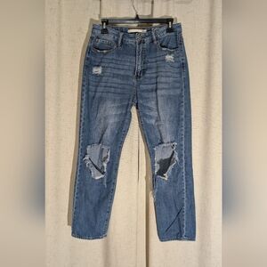 !it Jeans Distressed Boyfriend Jeans in Blue